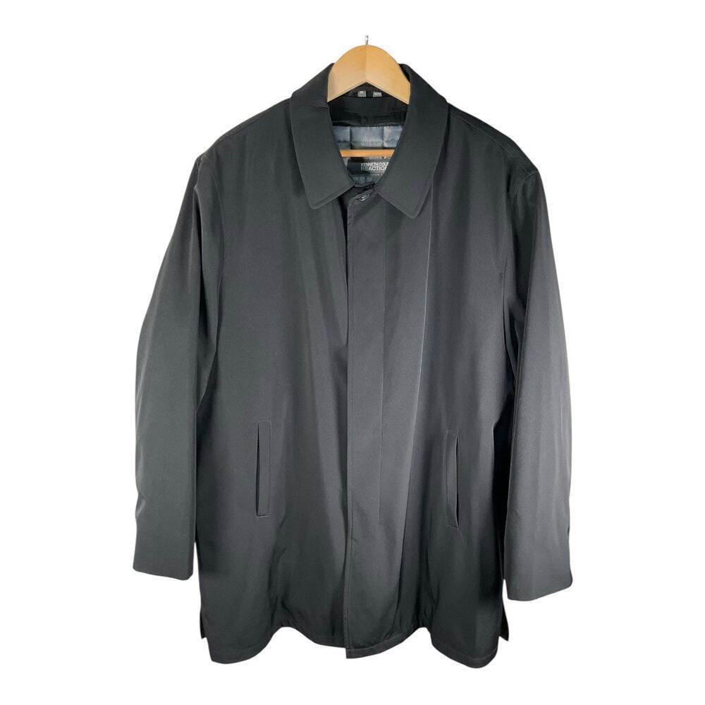 Kenneth Cole Reaction Men Black Rain & Stain Repellent Jacket XL Removable Liner